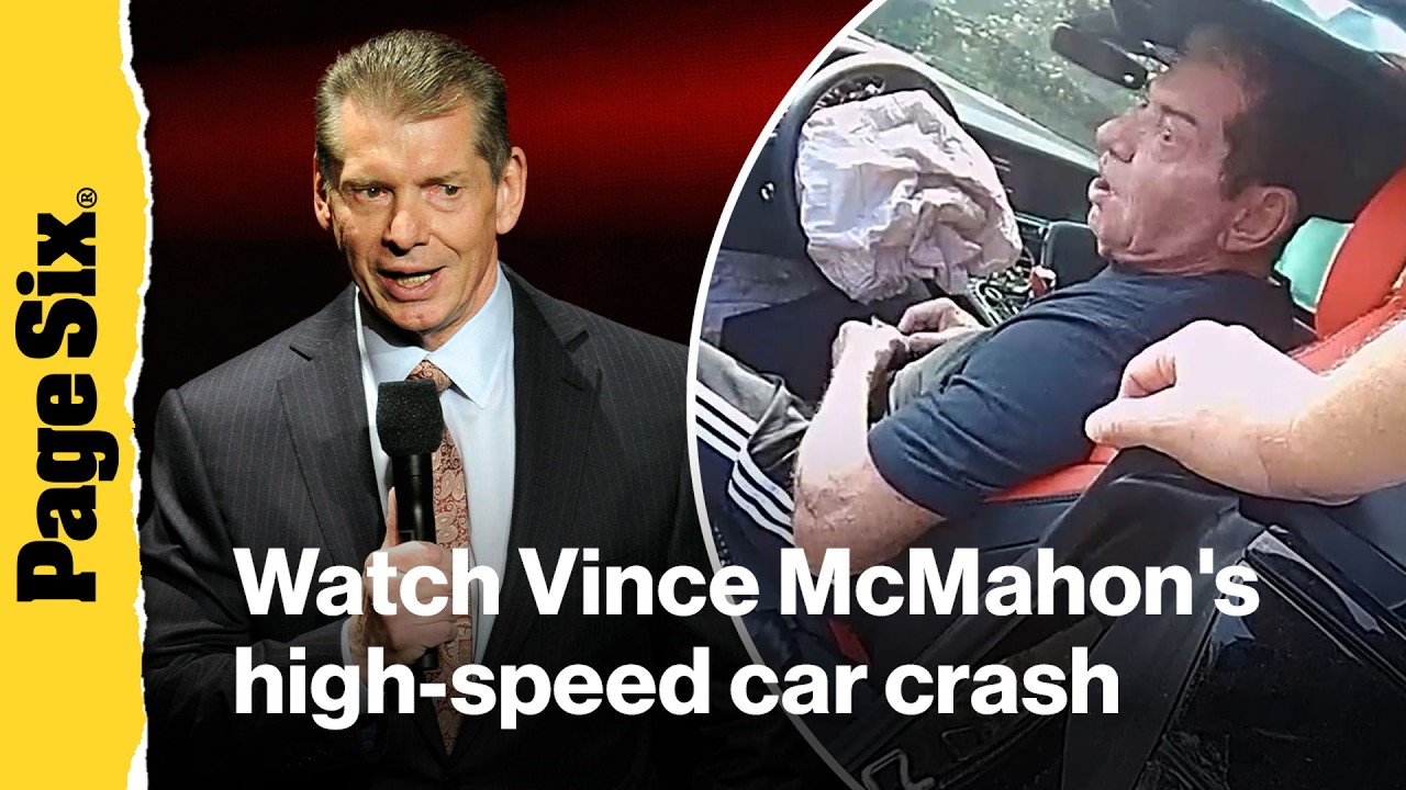 Shocking footage released from Vince McMahon's 100+ MPH car crash from 2025