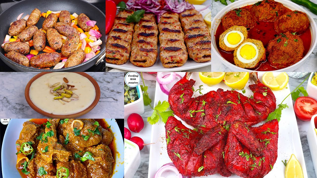 Complete Dawat Menu By Cooking With Passion, Traditioan Recipes, Nargisi Kofta, Turkish Kebab, Firni