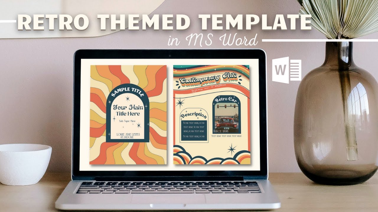 MS Word Retro Themed Template - For school activities and Digital Note Taking