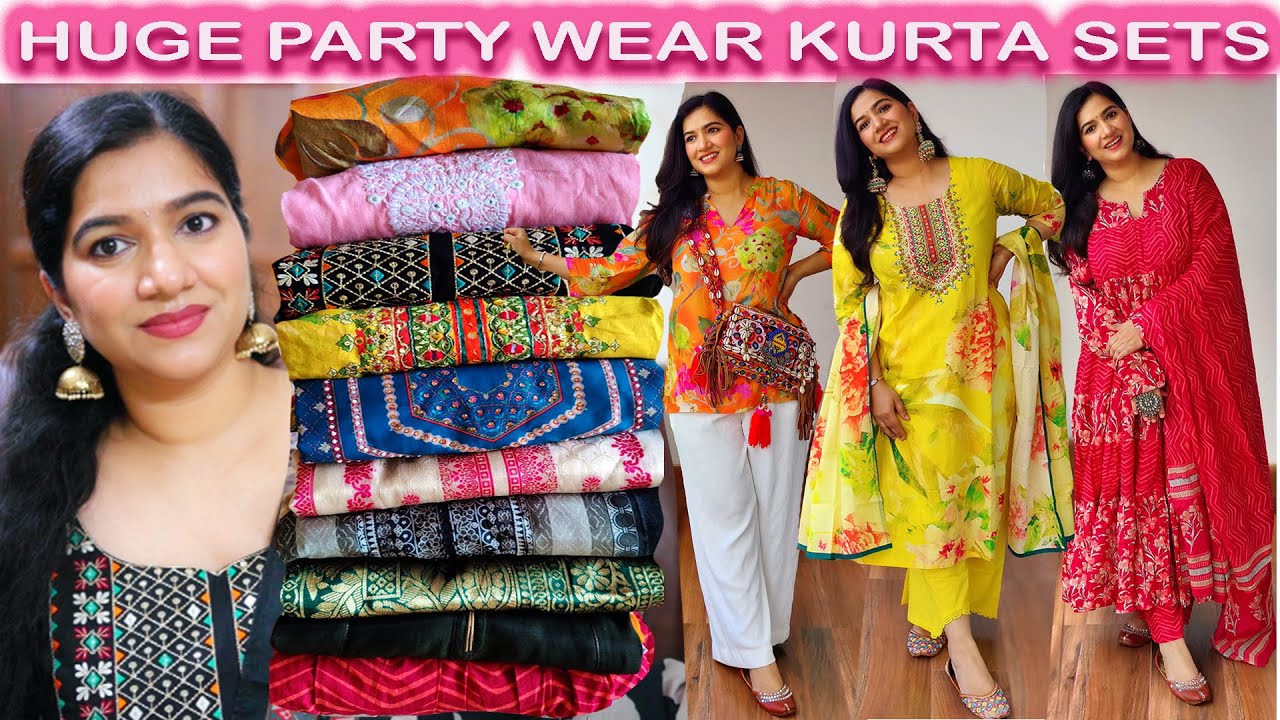 Huge Party Wear/Office/College Wear Kurta Set haul/Must Buy Kurta Sets#fashion #myntra #kurtaset