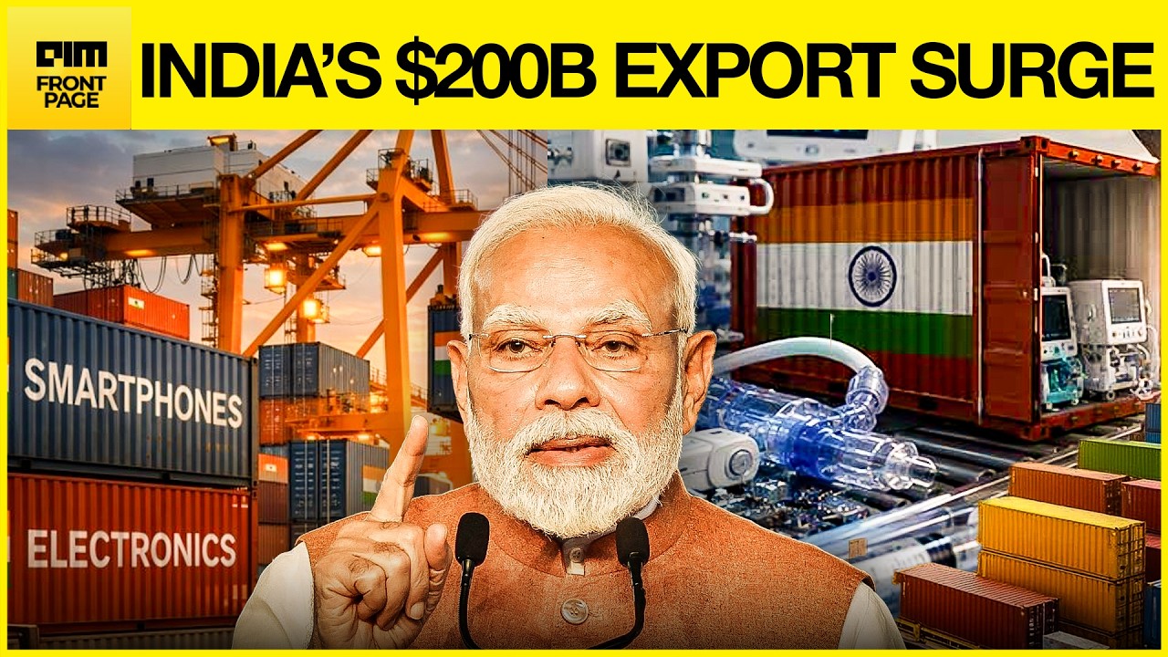 HUGE: India's Exports Cross $200 Billion With Electronics Up 57% on the Way to $1 Trillion