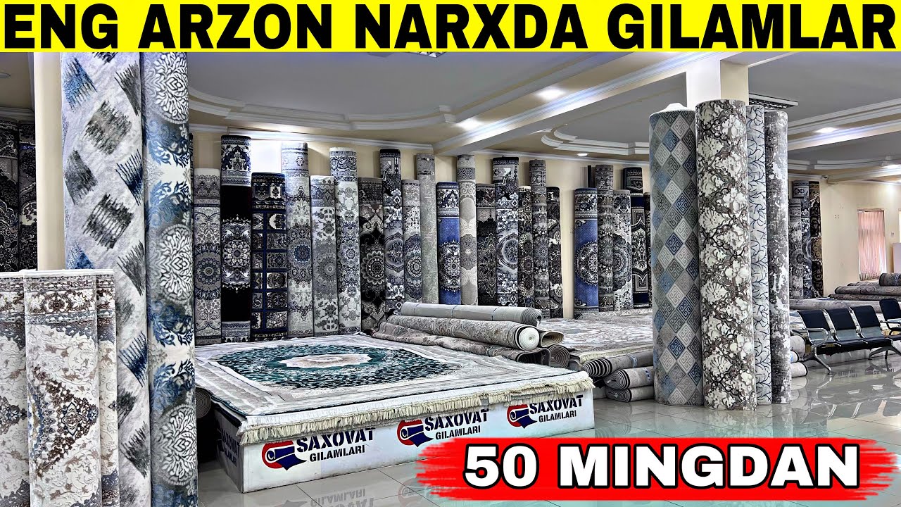 ENG ARZON NARXLARDA GILAMLAR FARGONA BO’YLAB DASTAFKA USTANOFKA BEPUL 