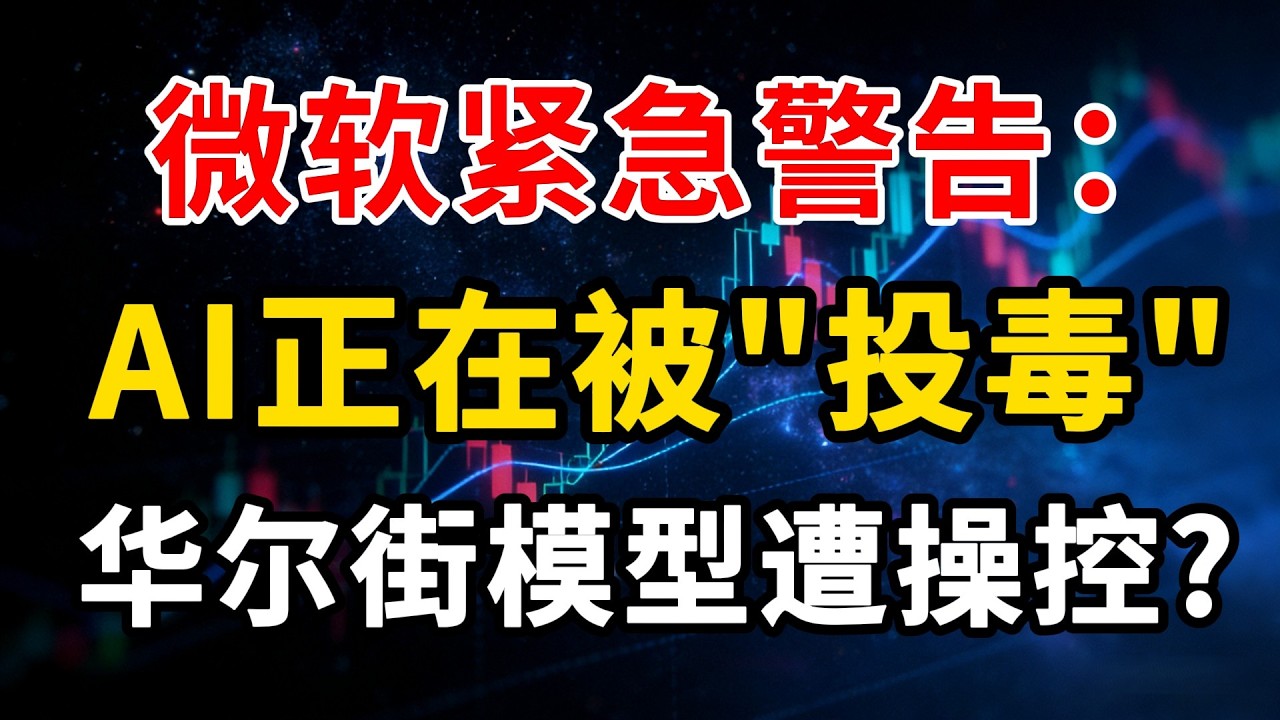 微软曝光“AI投毒”！一行代码操控华尔街？你的交易正在被收割 #AI投毒 #量化交易 #美股 | 顶吉聊财经
