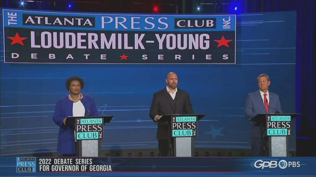 Stacey Abrams, Brian Kemp debate | Courtesy of Atlanta Press Club/Georgia Public Broadcasting