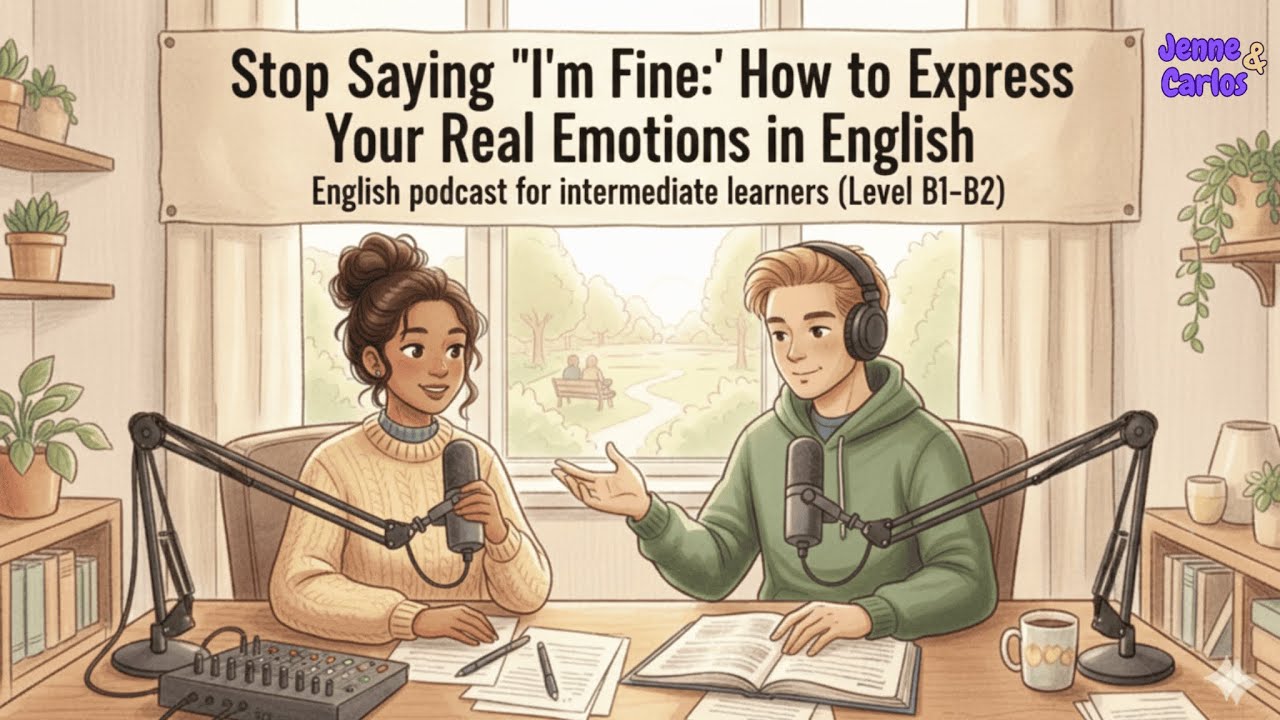 Stop Saying "I'm Fine": Talk Real Emotions | English podcast for intermediate learners (Level B1-B2)
