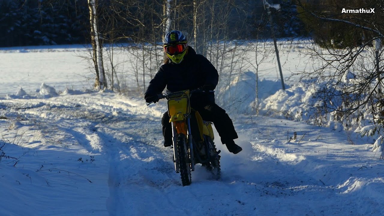 SUZUKI RM80cc 2-Stroke - Winter Coldstart Soundcheck & Test (Raw Sounds)