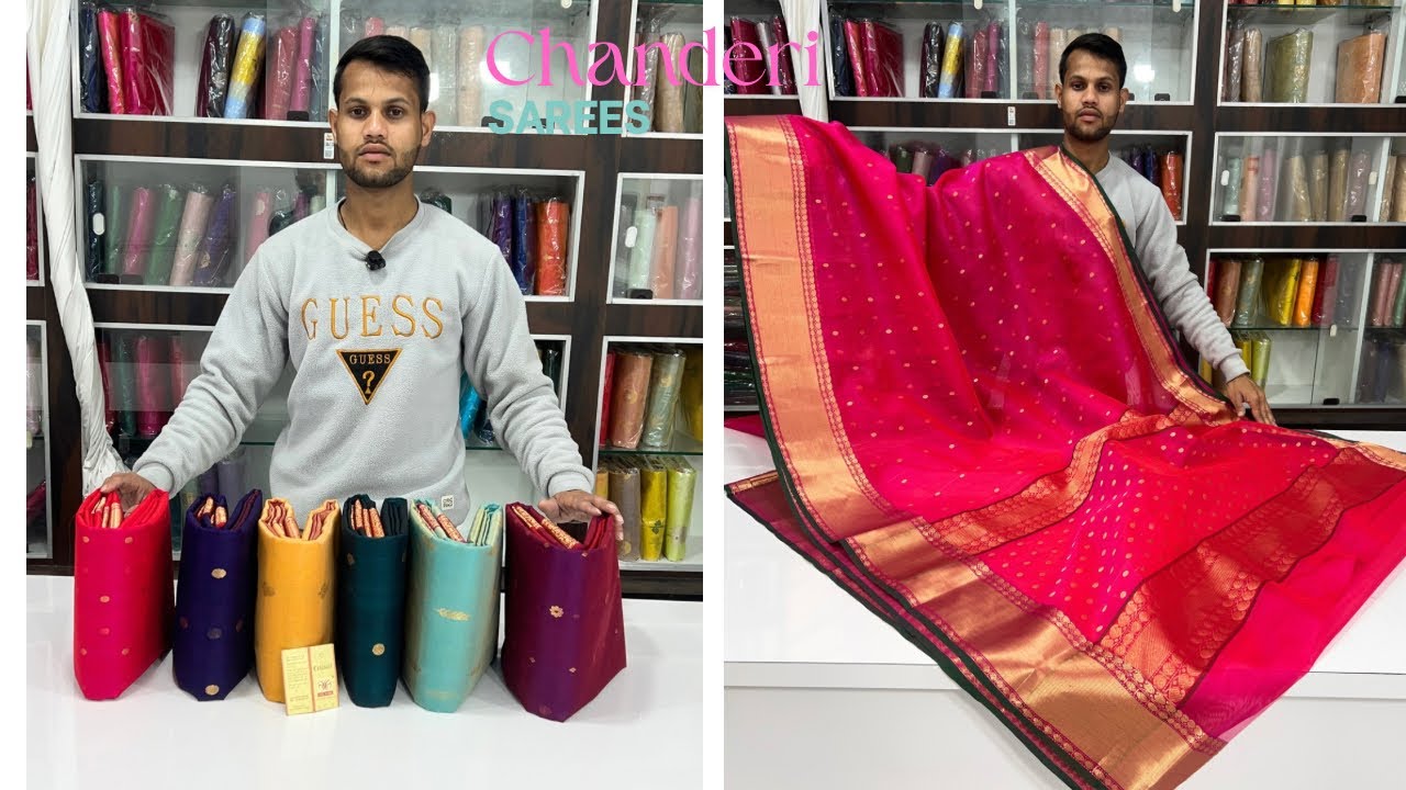 Showroom Walo Ke liye Wholesale Price Main Chanderi Handloom Sarees Leke Ayaa hu 