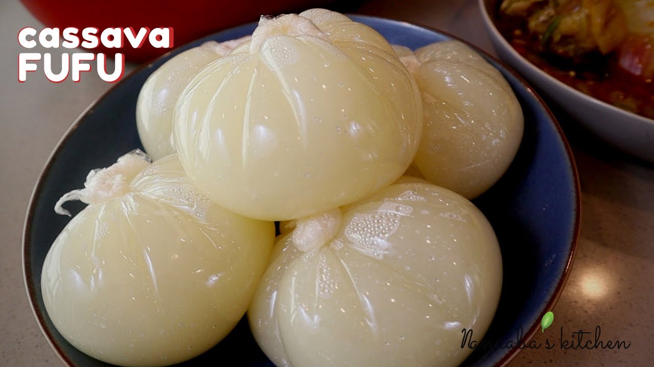 Fermented Cassava FUFU or Placali  I  using blender I  no pounding