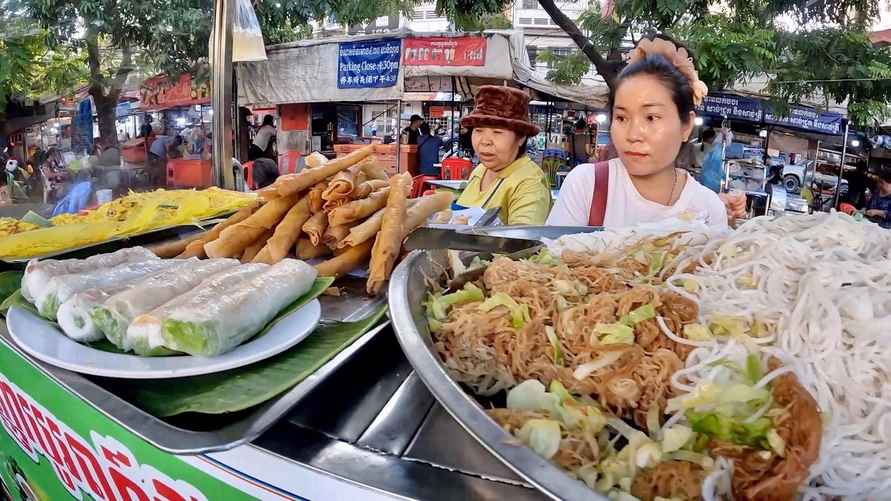 Amazing! CAMBODIAN STREET FOOD Walking Tour @ Toul Tom Poung Market 2026