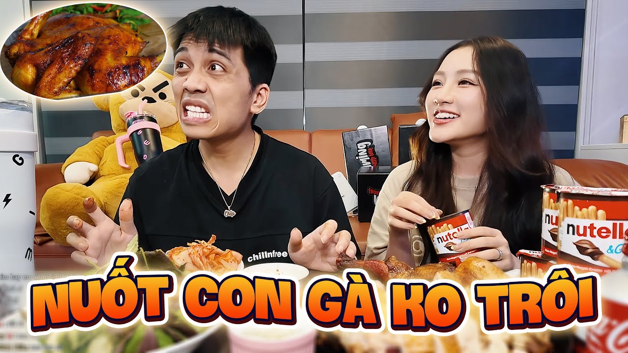 MEGALIVE DJCHIP & PHƯƠNG VY MUKBANG GÀ NƯỚNG NGUYÊN CON BỊ DONATE DÍ KO NUỐT NỔI