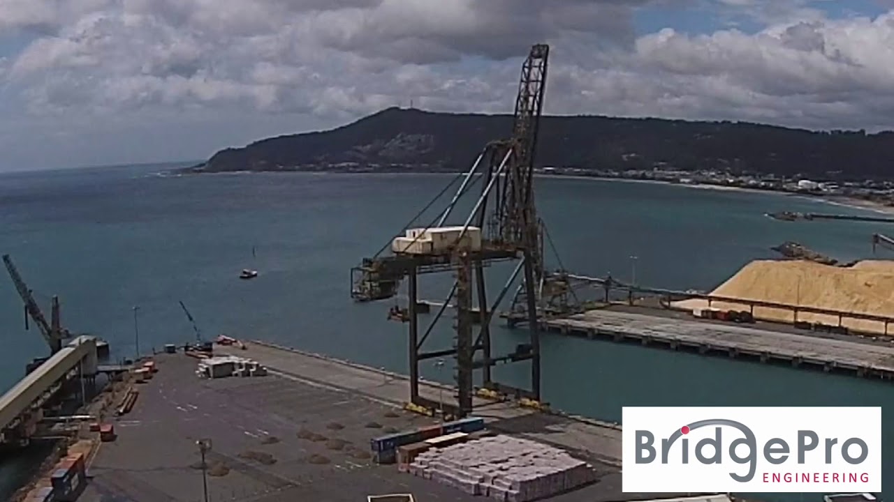 Burnie port crane controlled collapse
