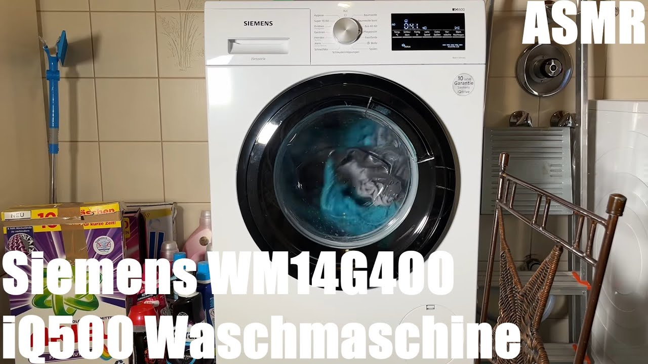 Entspannung - Waschen Entspannungswaschen Siemens WM14G400 iQ500 Waschmaschine Pflegeleicht 60° ASMR