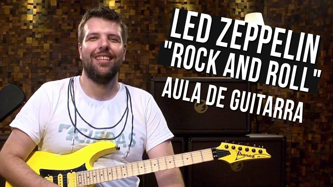 Led Zeppelin - Rock And Roll (como tocar - aula de guitarra)