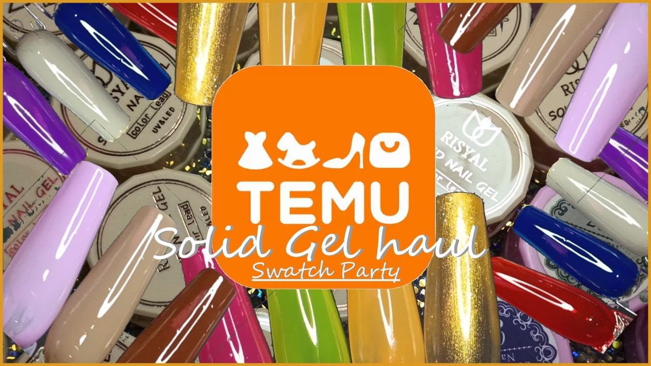 TEMU SOLID NAIL GEL HAUL | SWATCHING | RISYAL