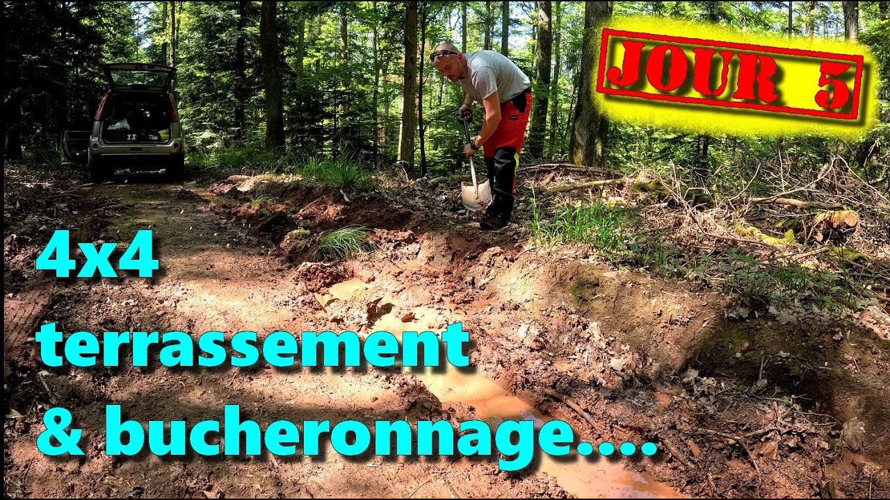 [EN MODE BUCHERON] JE DOIS FAIRE DU TERRASSEMENT POUR ALLER FAIRE MON BOIS.... 😂🪓🪵🌳