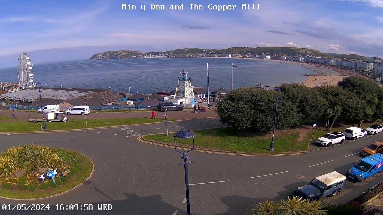 Llandudno North Parade from  Min y Don Guest House / Copper Mill Bar