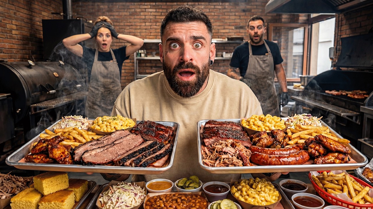 ME PROHÍBEN GRABAR al PEDIR TODO el MENÚ en el SMOKEHOUSE MÁS BESTIA de EEUU