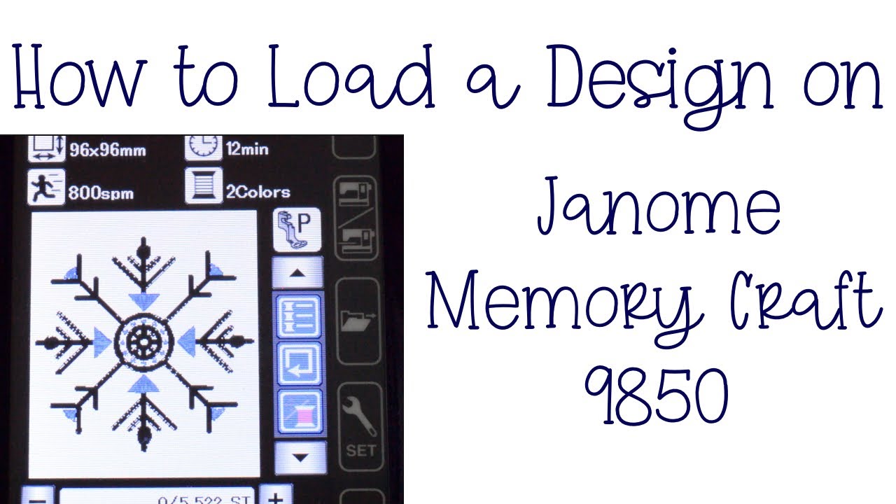 Loading Designs on Janome 9850