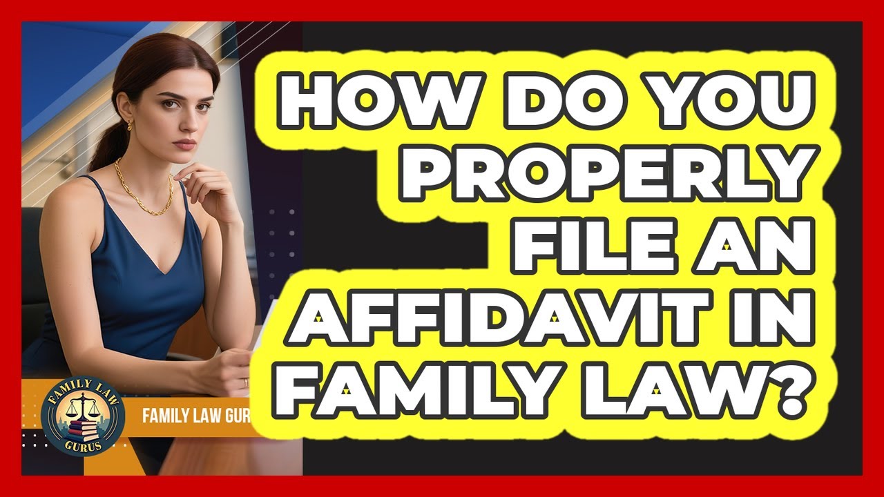 How Do You Properly File An Affidavit In Family Law? - Family Law Gurus