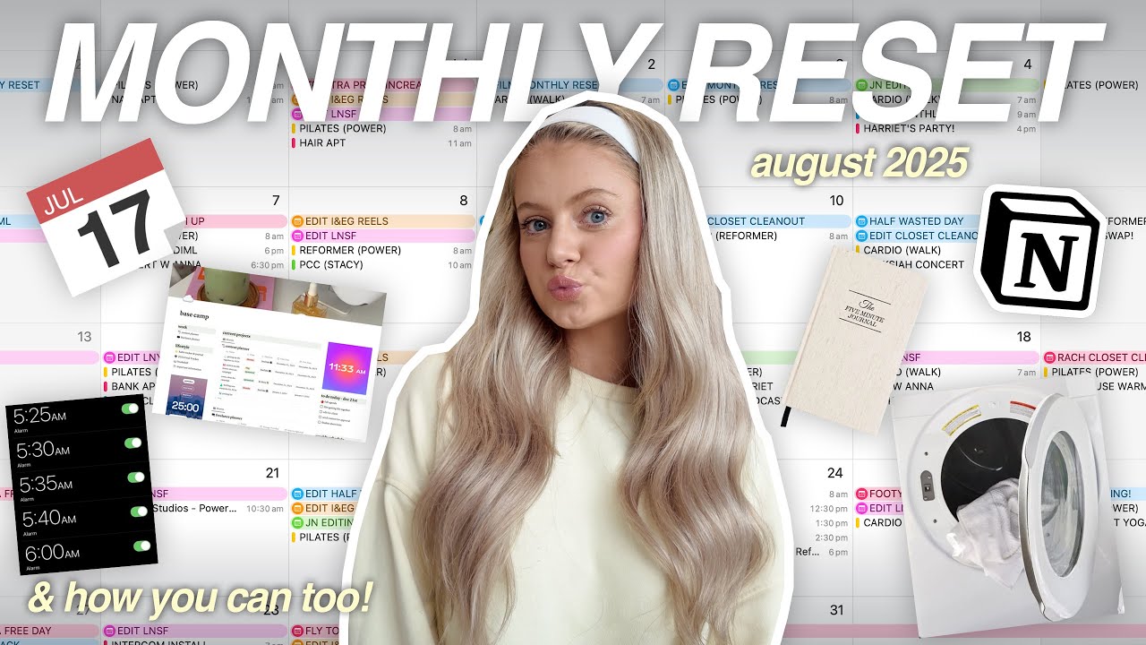 AUGUST MONTHLY RESET 🌷 | Cleaning, Organising, Goals, Etc! | *ultimate reset vlog* | 2025 ✨