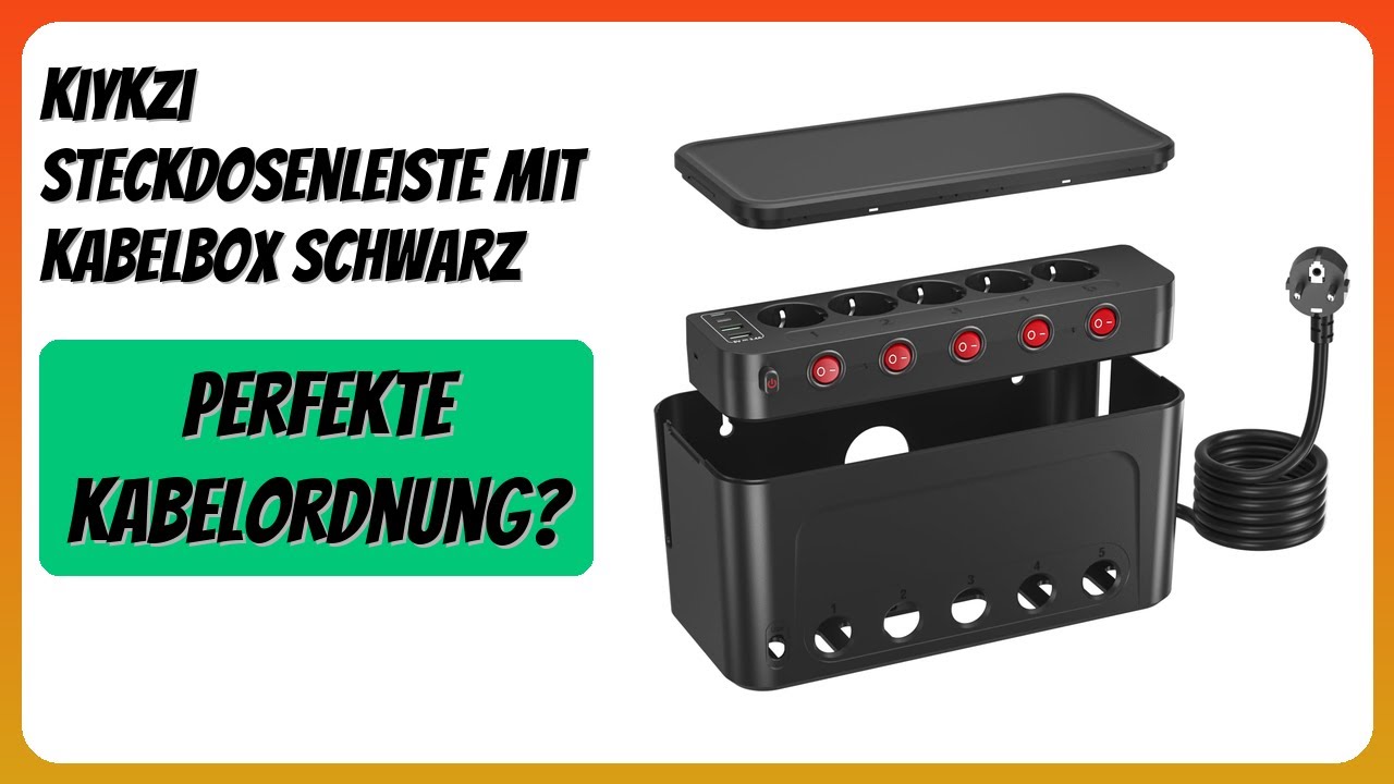 BEWERTUNG (2026): Kiykzi Steckdosenleiste mit Kabelbox Schwarz. Infos