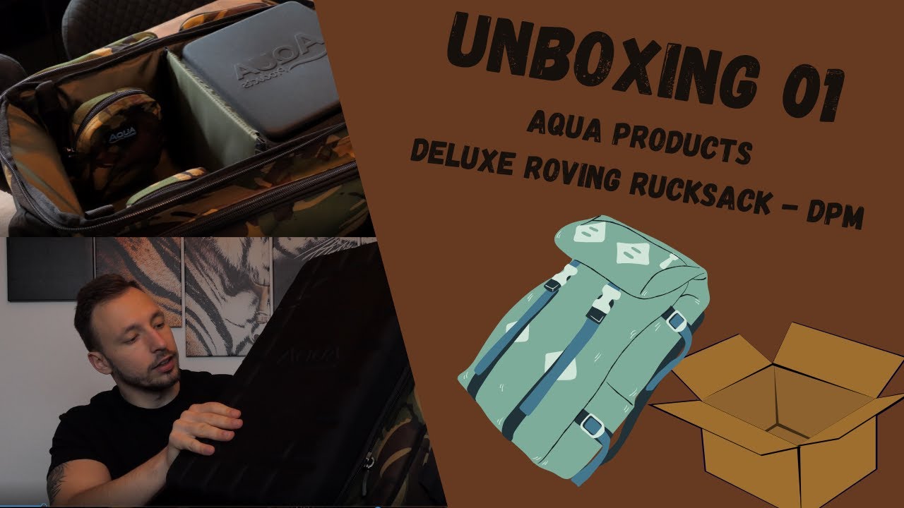 Genialer Karpfenangel-Rucksack  | Aqua Products Deluxe Roving Rucksack - DPM | Unboxing 01