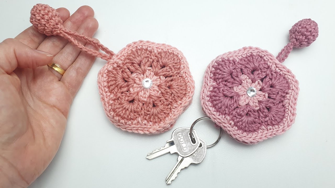 ESCONDE CHAVE DE CROCHÊ SEM COSTURA