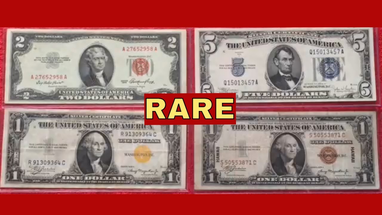 Rare money to look for - Red Seal, Hawaii, North Africa, Blue Seal Silver Certificates and more!!