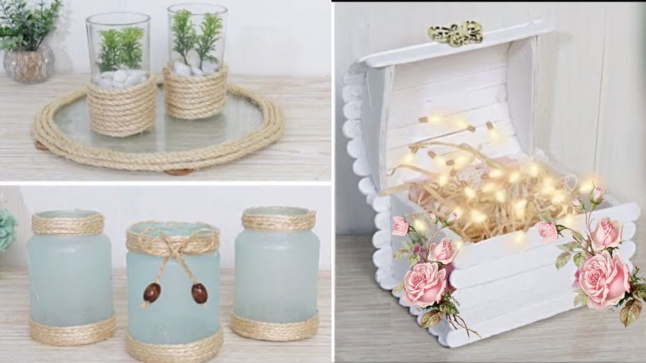 IDÉIAS LINDAS E BARATAS PARA DECORAÇÃO DE CASA  - DIY DO LIXO AO LUXO