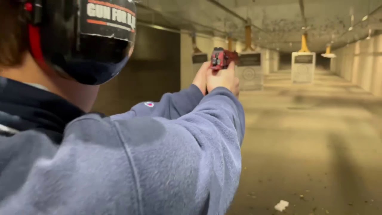 Dylan aka Short-round try&rsquo;s the 50 Deagle! #gunforhire #gunsforhire #50 #desserteagle #boom