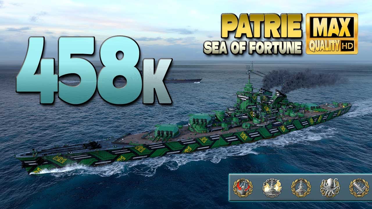 pancernik Patrie z niemal rekordową grą - World of Warships
