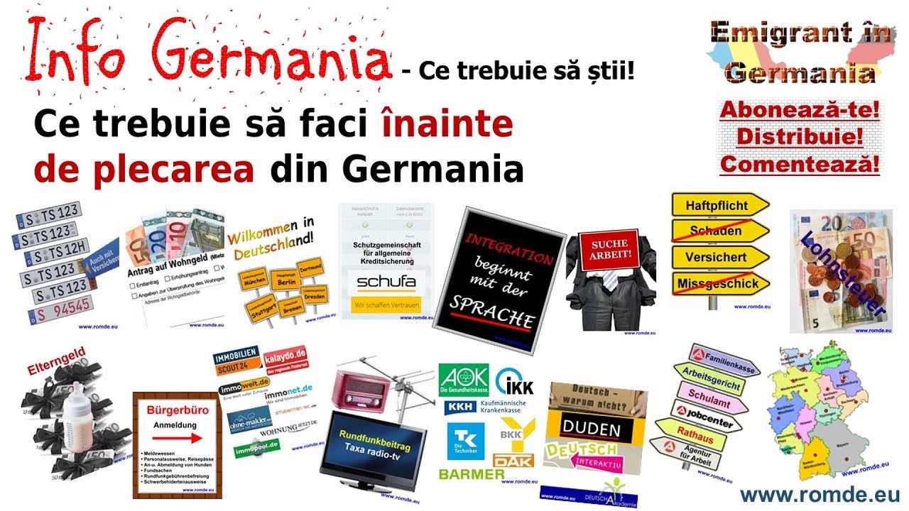 Ce trebuie sa faci inainte de plecarea din Germania