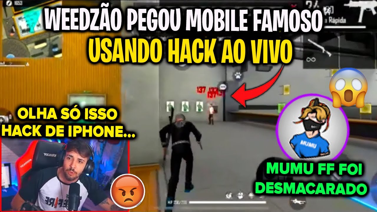 WEEDZ&Atilde;O DESCOBRE QUE PRO PLAYER FAMOSO USA HACK - MOBILE FOI DESMASCARADO AO VIVO!