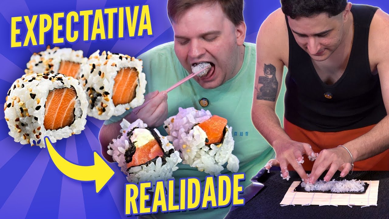 Provando SUSHIS que fizemos pela PRIMEIRA vez