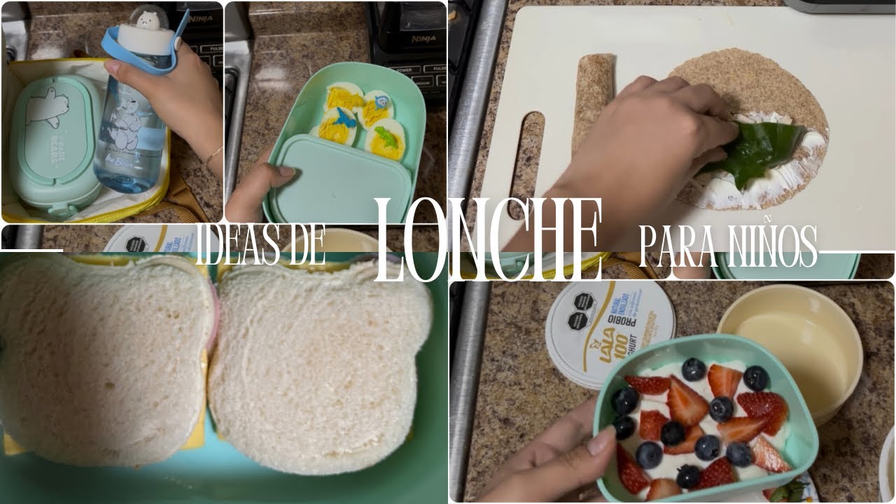 5 ideas de lonche 🥪 fáciles y rápidas para niños 👦🏻 