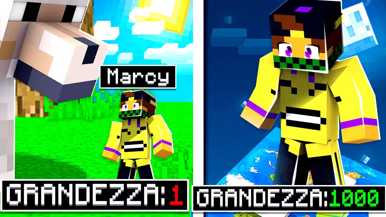 SPEEDRUN GIGANTE vs SPEEDRUN MINUSCOLO SU MINECRAFT