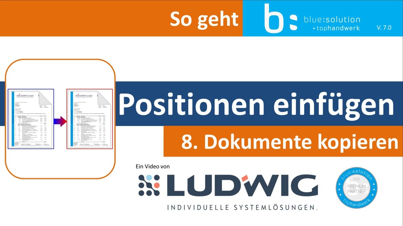 Mit blue:solution - tophandwerk Dokumente beliebig kopieren und als Vorlage für neue Angebote nutzen