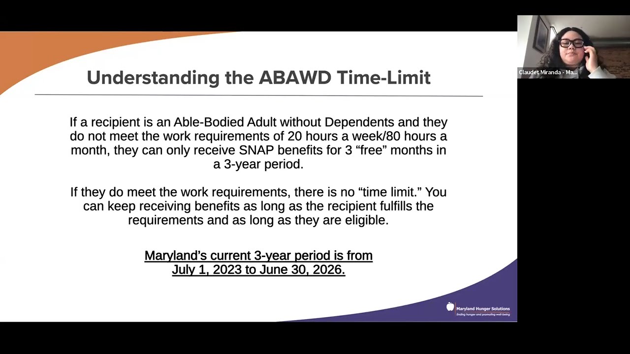 Nov/Dec SNAP Working Group ABAWD Meeting