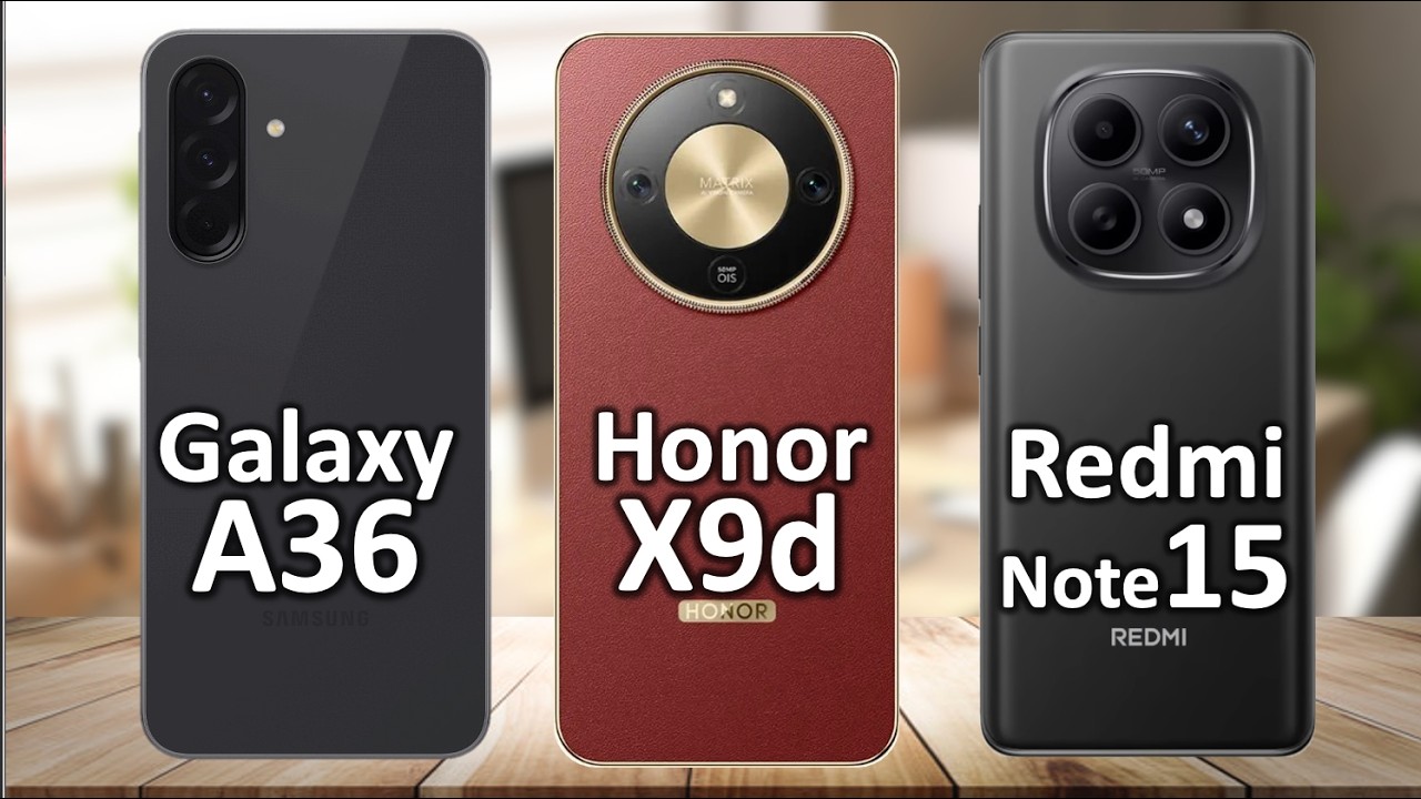 Honor X9d vs Galaxy A36 vs Redmi Note 15 — Battle of the 2025 Midranges