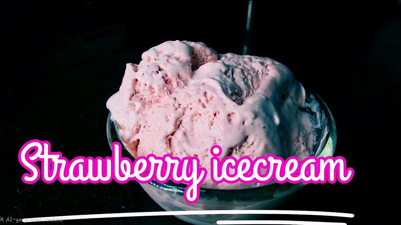 Strawberry ice cream#jikkuskitchen#malayalam 