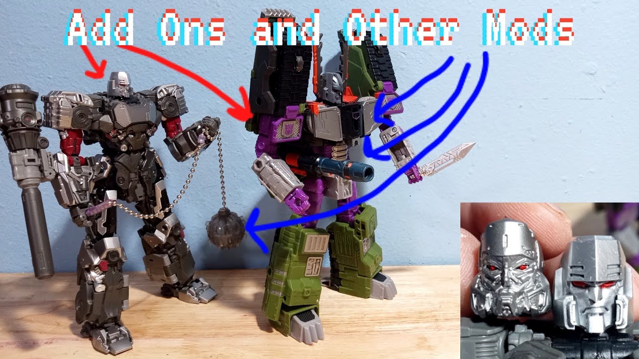 Easy Installs | Shoulder add on for Armada Megatron Head add on for Bumblebee Megatron