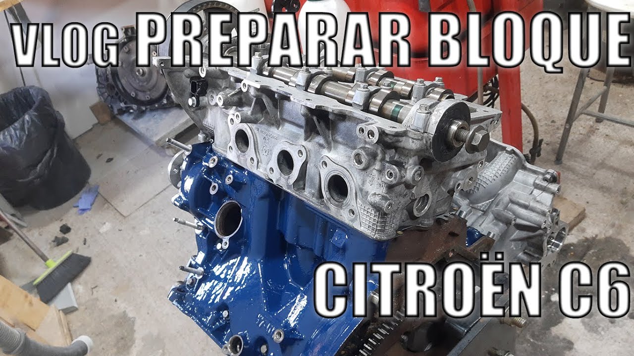 vlog Citroen C6 limpiar pintar bloque reparar cableado y enfriador de aceite UHZ 2 7 hdi
