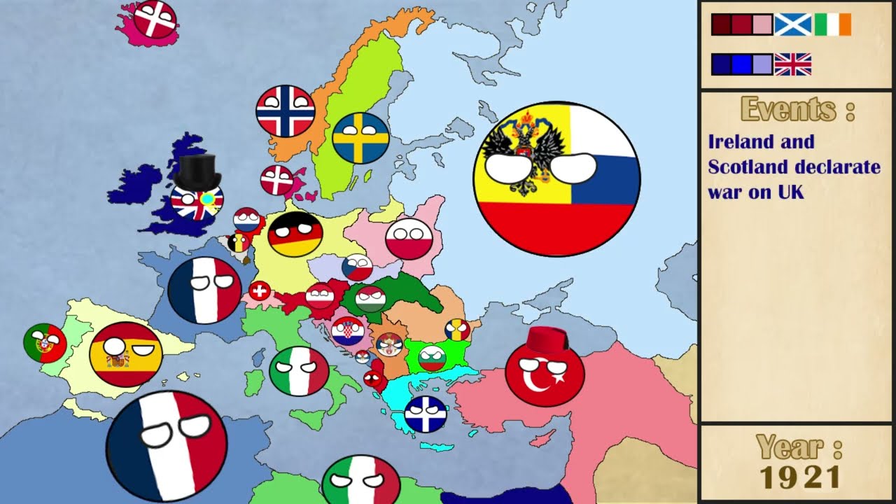 Alternate History of Europe from 1911 to 2020 in Countryballs !!!