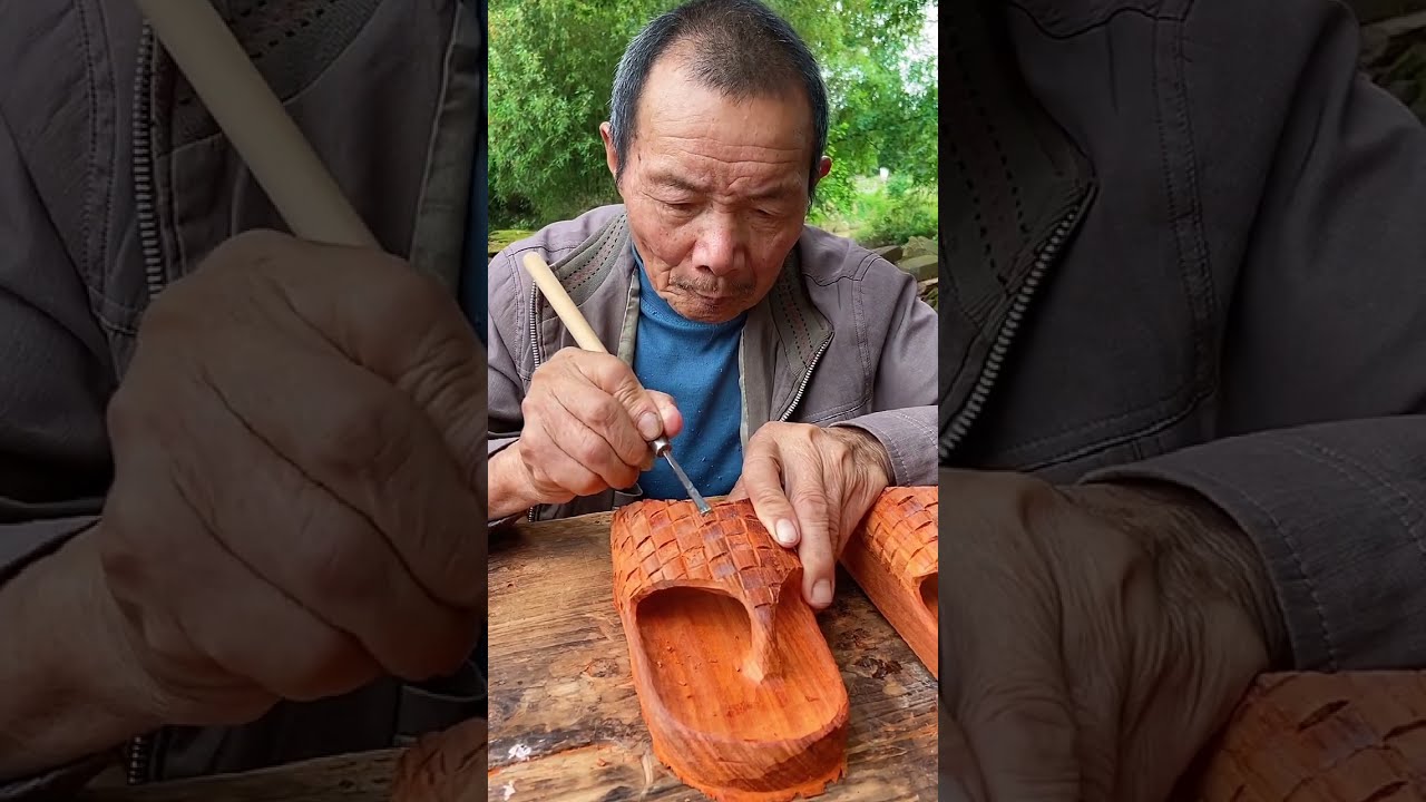 How To Make Sandals From Wood l Creative Ideas with Wood #Shorts