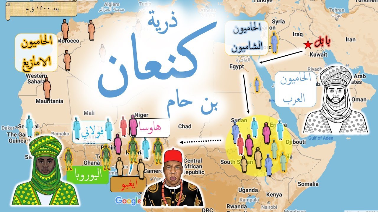 ذرية كنعان بن حام / الحاميون الشاميون والعرب والبربر , والتاريخ الحقيقي لاعراق غرب افريقيا