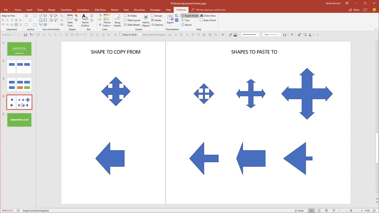 YOUtools Adjustment Painter for PowerPoint