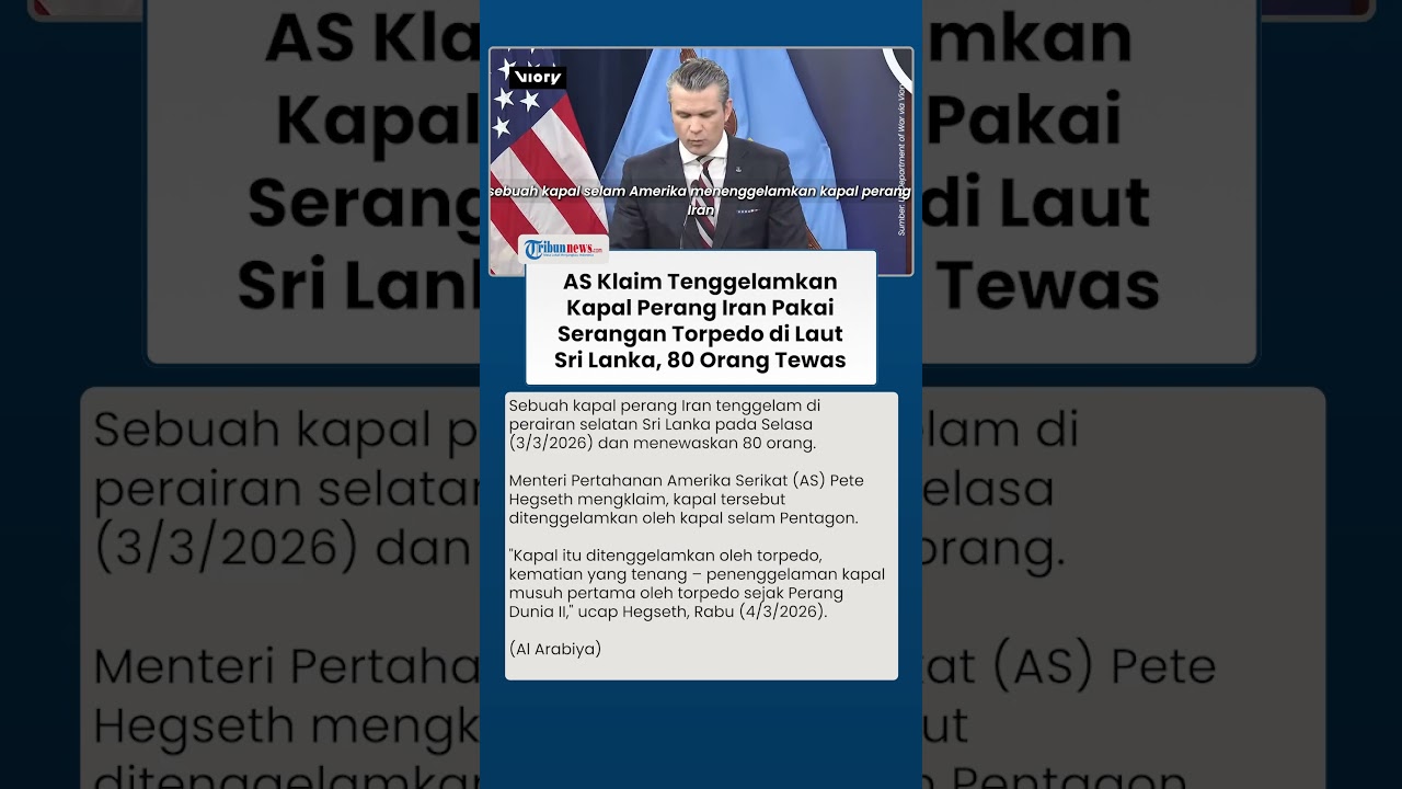 Detik-detik Kapal Selam AS Tenggelamkan Kapal Perang Iran di Laut Sri Lanka, 80 Orang Tewas
