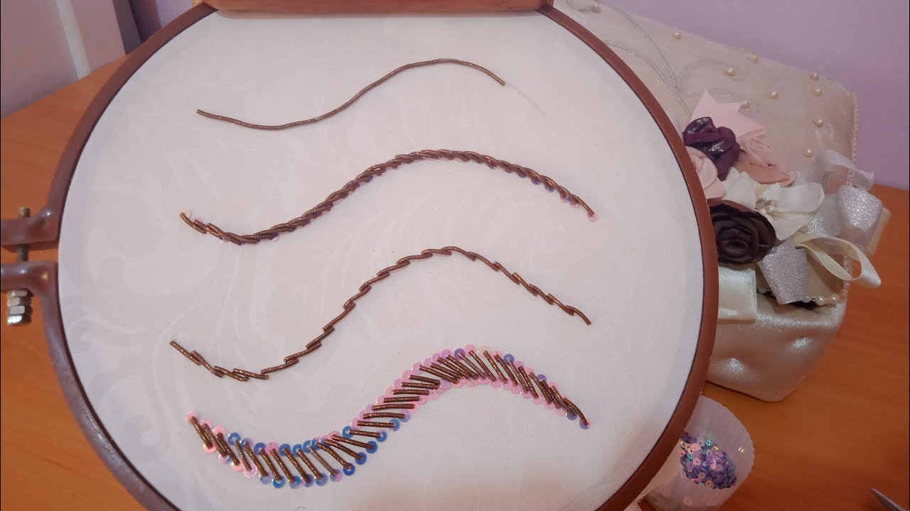 الطرز بالكنتيل  الهندي للمبتدئات .. اربع دروس في فيديو واحد 😍 #بيرلاج