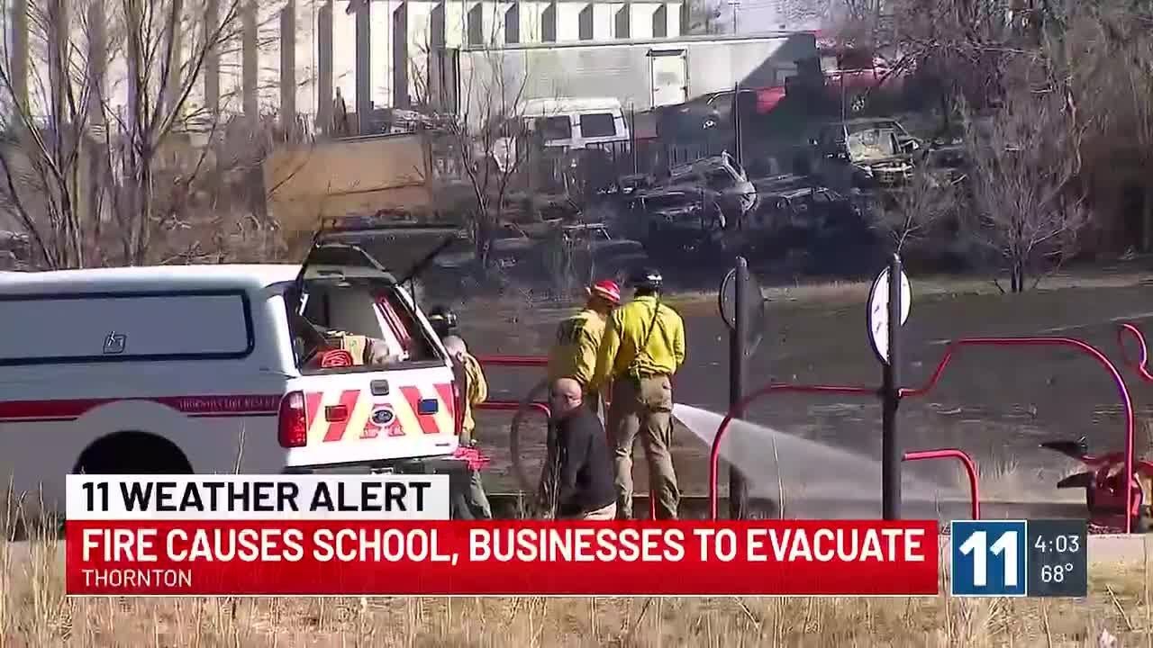 Fire in Thornton cause evacuations of schools, businesses and homes