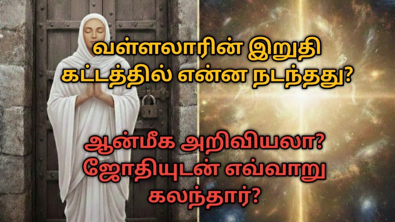 வள்ளலாரின் இறுதி கட்டத்தில் என்ன நடந்தது? ஜோதியில் எவ்வாறு கலந்தார்? #வள்ளலார் #அருட்பெருஞ்ஜோதி